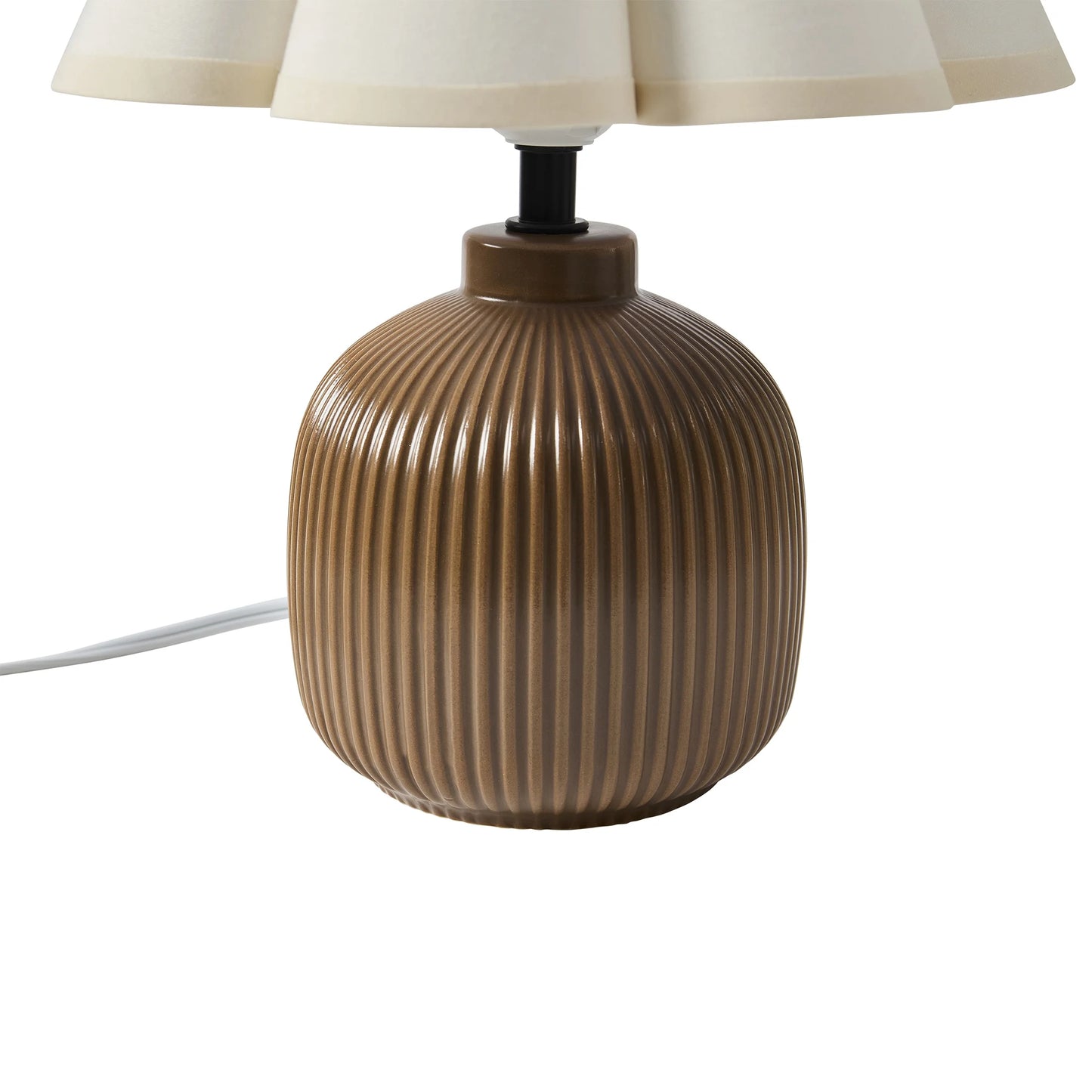 12.5" Brown Ceramic Table Lamp