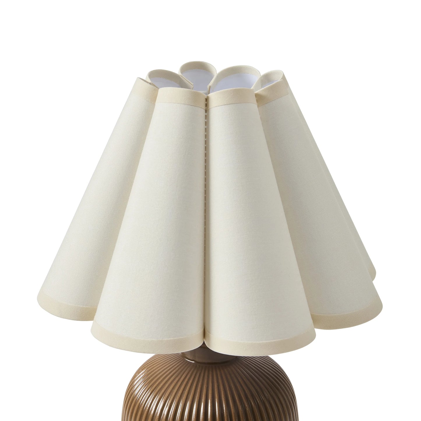 12.5" Brown Ceramic Table Lamp