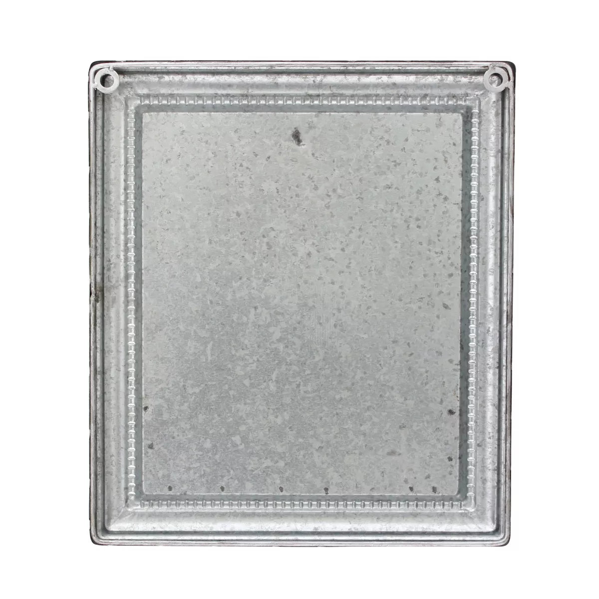 15.2" X 13.2" Rustic Galvanized Metal Magnetic Memo Board Silver - Stonebriar Collection