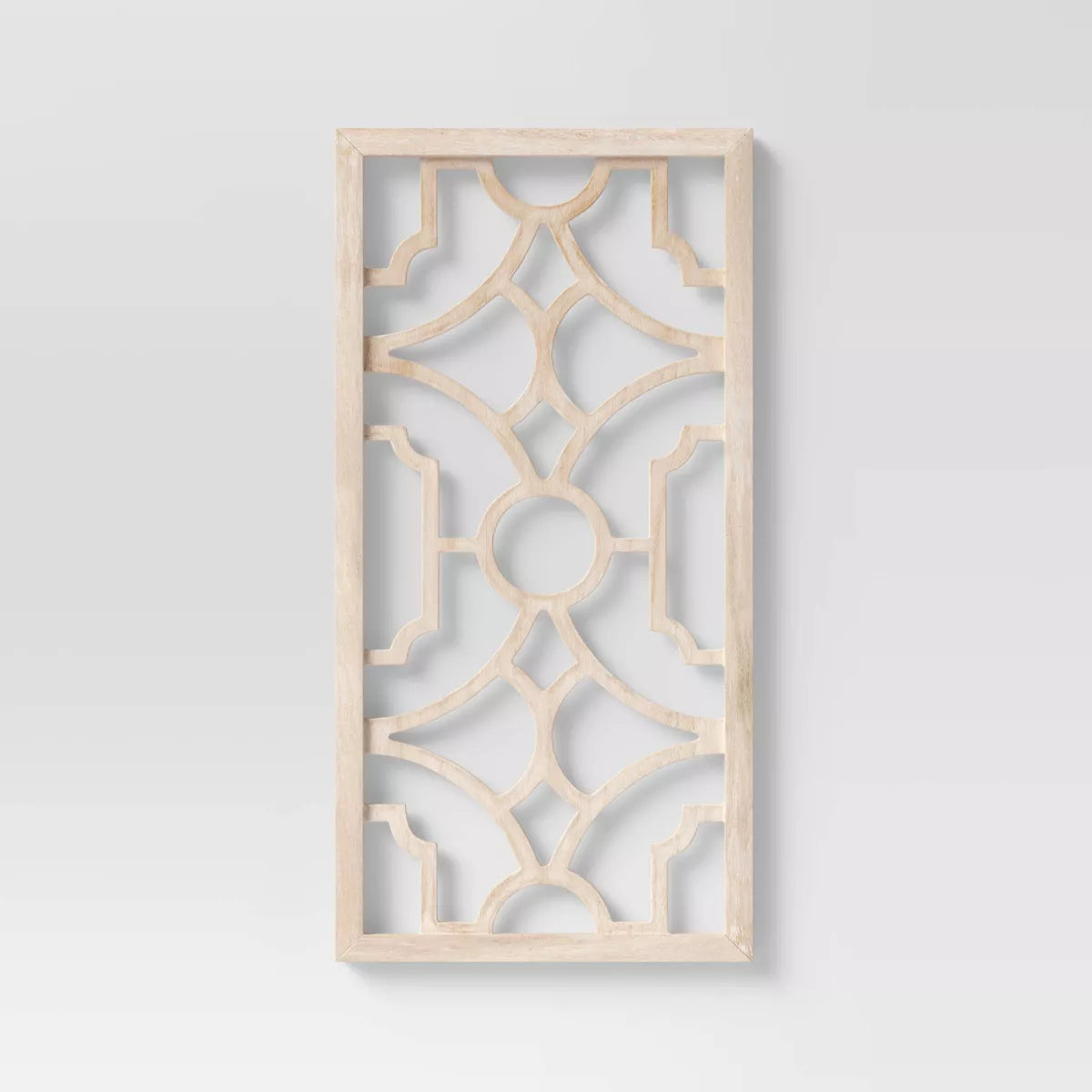Set of 2 Wood Lattice Wall Hanging Brown - Threshold™: Elegant Decorative Panels, Modern Geometric Design