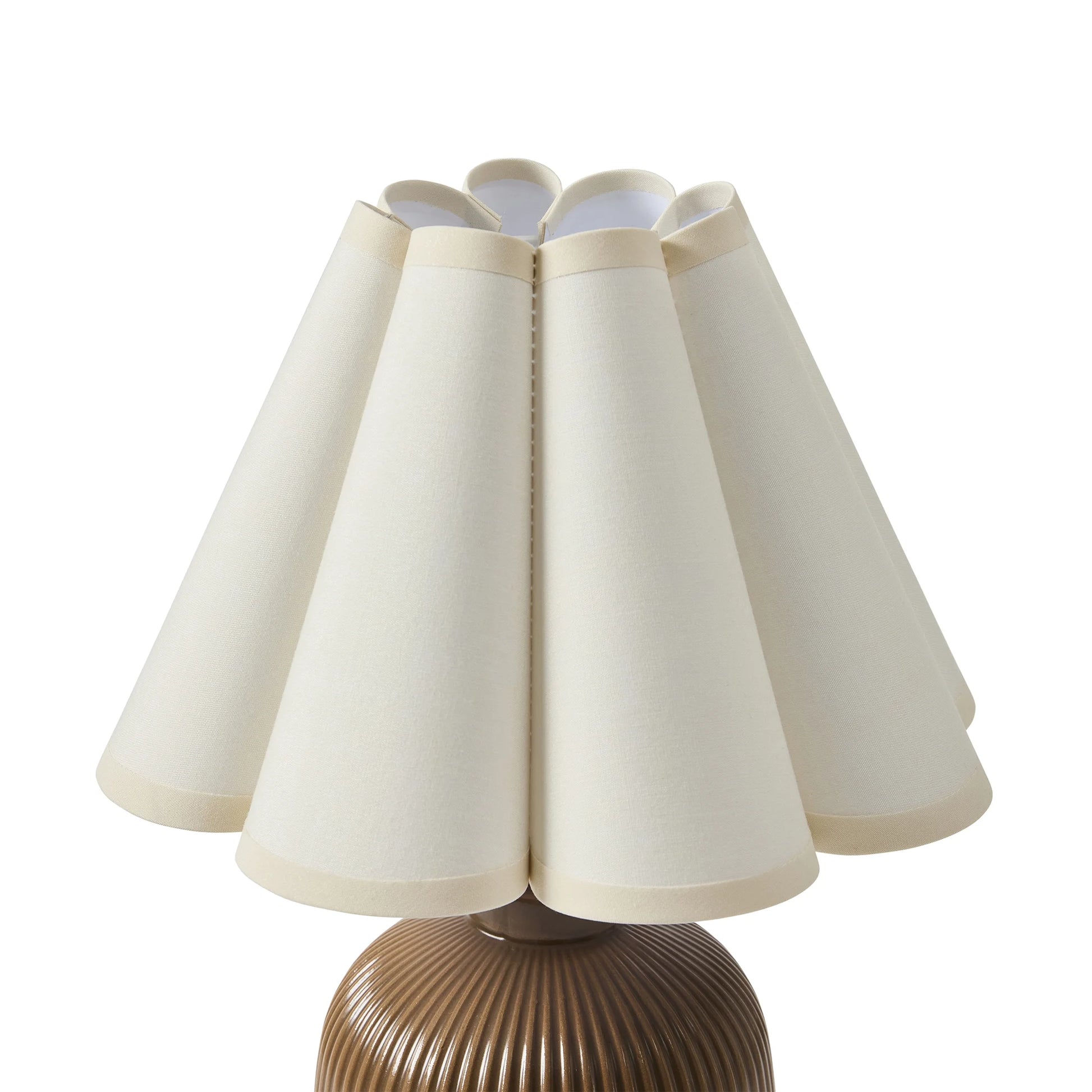 12.5" Brown Ceramic Table Lamp