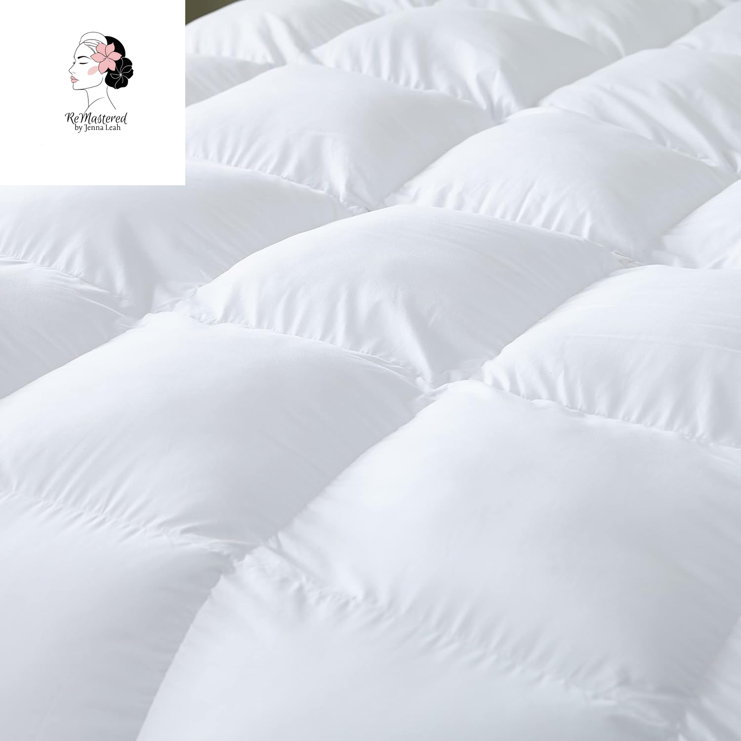Luxurious King/California King Size Goose down Feather Fiber Comforter Duvet Insert, 100% Egyptian Cotton Cover, 70 Oz. Fill Weight, All-Season White Solid Comforter